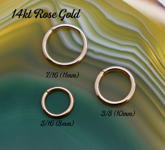 14kt gold handmade split seam rings